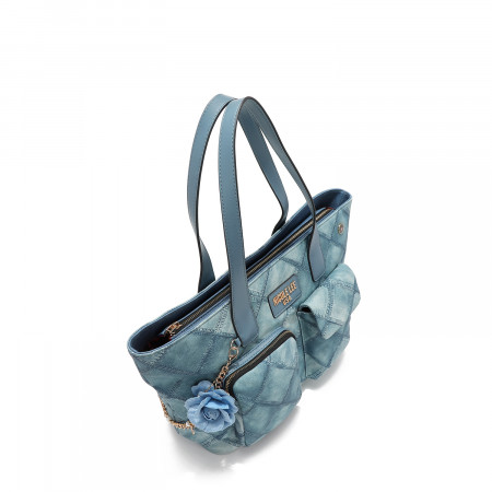 TORBA NICOLE LEE P17090 BLUE CHAIN FW2024 