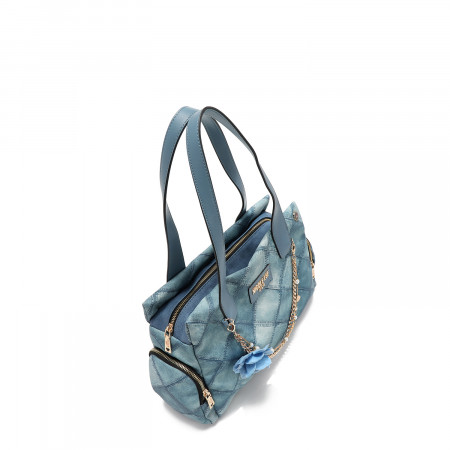 TORBA NICOLE LEE P17091 BLUE CHAIN FW2024 