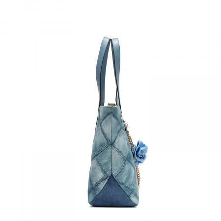 TORBA NICOLE LEE P17093 BLUE CHAIN FW2024 