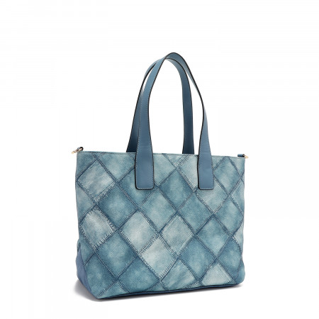 TORBA NICOLE LEE P17093 BLUE CHAIN FW2024 
