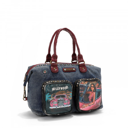 TORBA NICOLE LEE JS17130 DENIM HOLLYWOOD DRIVE FW2024 