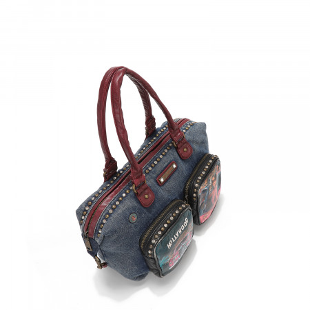 TORBA NICOLE LEE JS17130 DENIM HOLLYWOOD DRIVE FW2024 