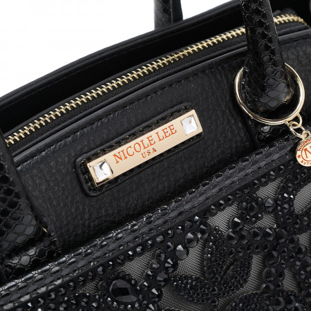 TORBA NICOLE LEE ELEGANT P17098 BLACK FW2024 