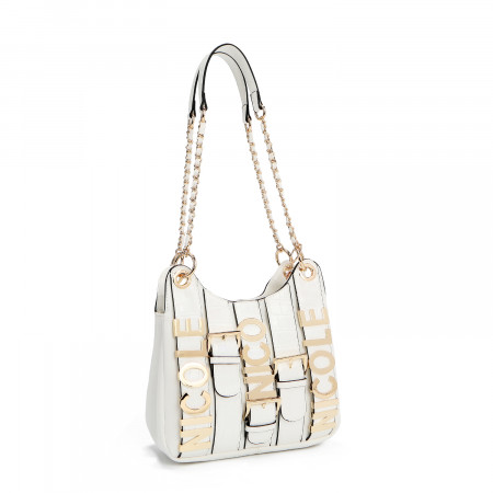 TORBA NICOLE LEE P17205 LOGO WHITE SS2025 