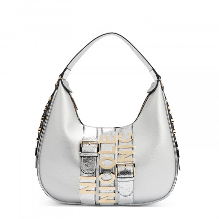 TORBA NICOLE LEE P17206 LOGO SILVER SS2025 