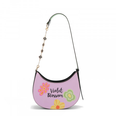 TORBA NICOLE LEE VB17241 LOGO VIOLET BLOSSOM SS2025 
