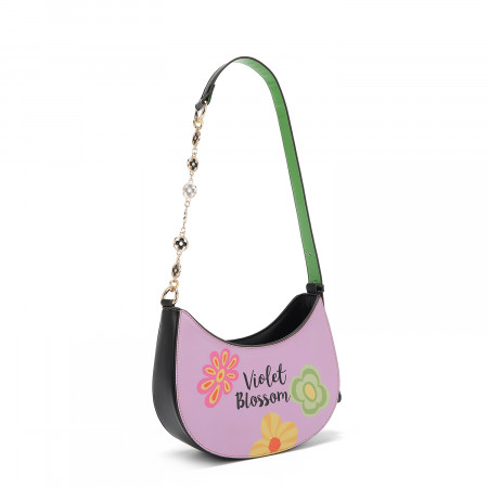 TORBA NICOLE LEE VB17241 LOGO VIOLET BLOSSOM SS2025 