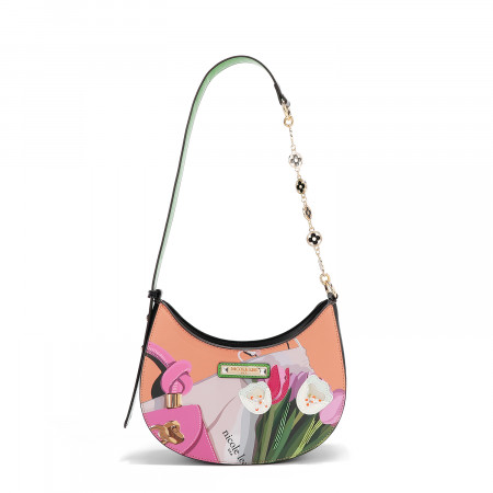 TORBA NICOLE LEE VB17241 LOGO VIOLET BLOSSOM SS2025 