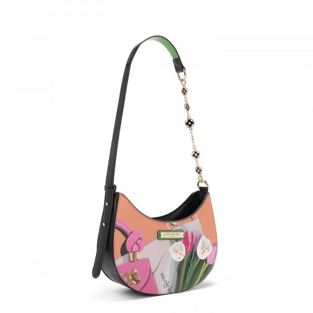 TORBA NICOLE LEE VB17241 LOGO VIOLET BLOSSOM SS2025 