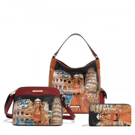 SET 3PCS NICOLE LEE SET17296 MARTHA TRAVELS ITALY SS2025 