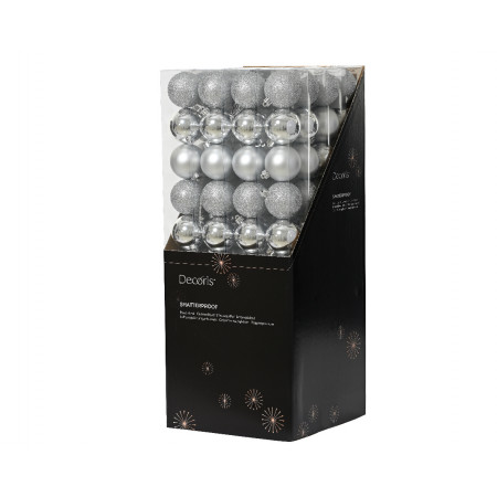 KUGLA NOVOGODIŠNJA 10/1 6CM SILVER 020171 