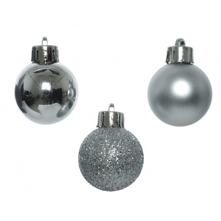 KUGLA NOVOGODIŠNJA 14/1 3CM SILVER 020457 