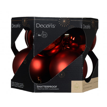 KUGLA NOVOGODIŠNJA 6/1 8CM RED 021164 