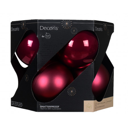 KUGLA NOVOGODIŠNJA 6/1 10CM RED ORANGE 021224 