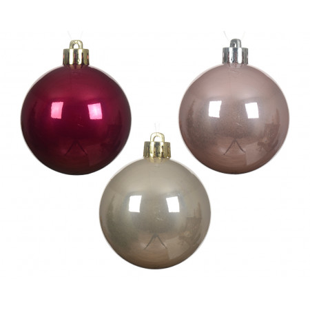 KUGLA NOVOGODIŠNJA 10/1 6CM PINK 022642 