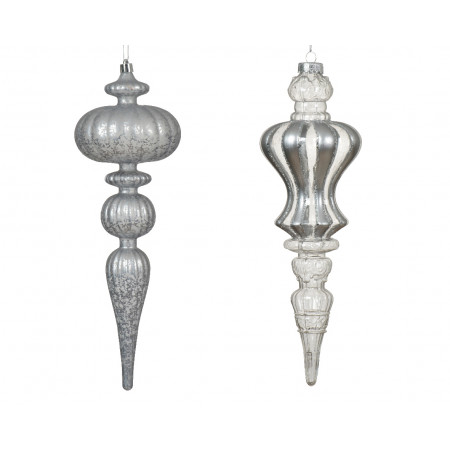 NOVOGODIŠNJI UKRAS ZA JELKU 30CM SILVER 027517 