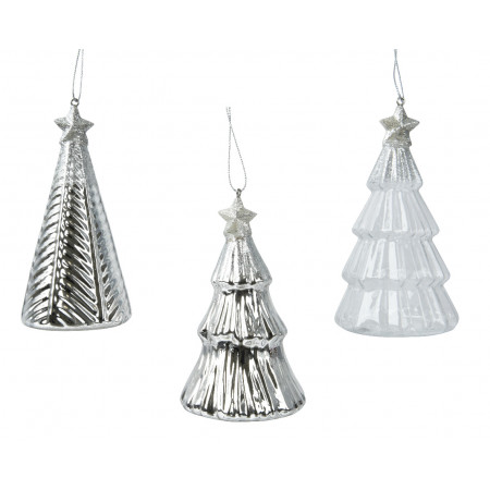 NOVOGODIŠNJI UKRAS JELKA 12.6CM SILVER 121718 