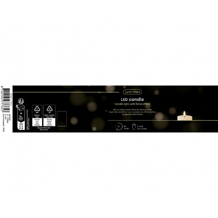 SVEĆA DEKORATIVNA ZLATNA SA LED SVETLOM 7X15CM 487389 