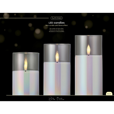 SVEĆA DEKORATIVNA IRIS SA LED SVETLOM 7.5X17.5CM 487543 