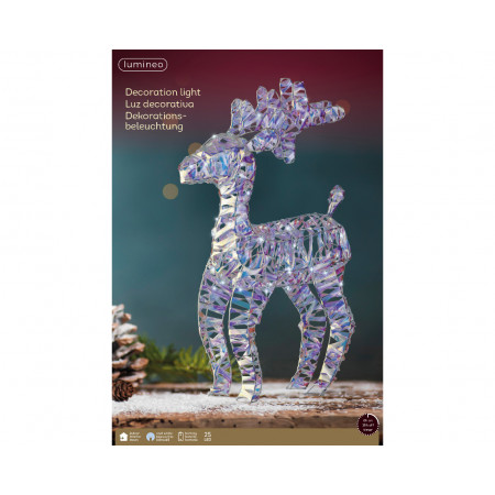 FIGURA NOVOGODIŠNJA IRVAS SA LAMPICAMA 10X30X50CM 487946 