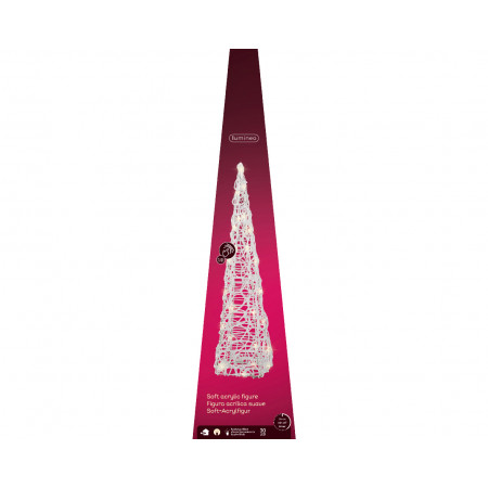 FIGURA NOVOGODIŠNJA SA LED SVETLOM OBLIK KUPE 58CM OUTDOOR 491436 