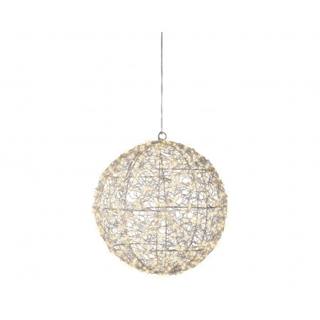 FIGURA NOVOGODIŠNJA LOPTA SA LED SVETLOM 38CM OUTDOOR 491588 