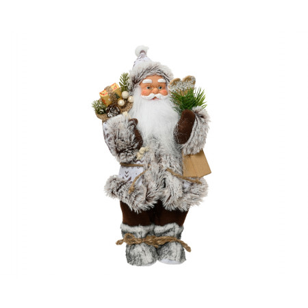 NOVOGODIŠNJA FIGURA DEDA MRAZ 30CM GREY 547659 