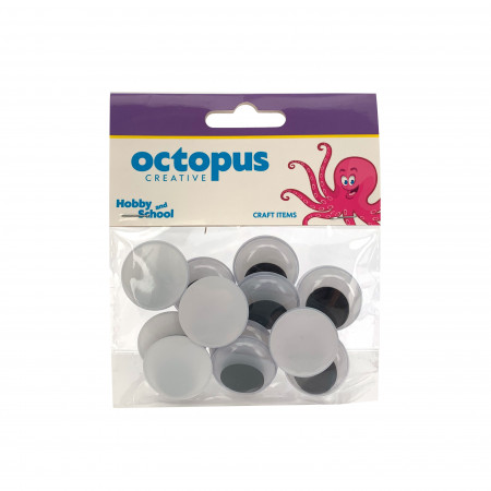 DEKORATIVNE OČI 25mm 12KOM UNL-2387 OCTOPUS 