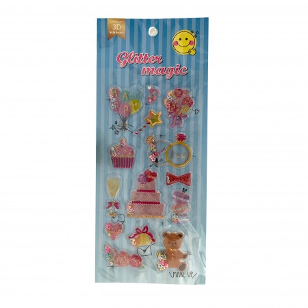 STIKERI 3D GLITTER MAGIC FAC 