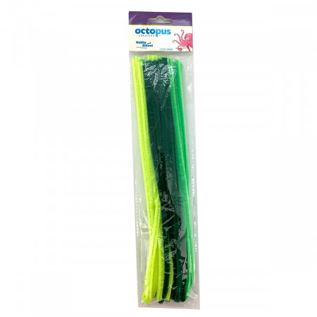 DEKORATIVNE PLIŠ TRAKE 300X6mm 30kom ZELENE UNL-2433 OCTOPUS 