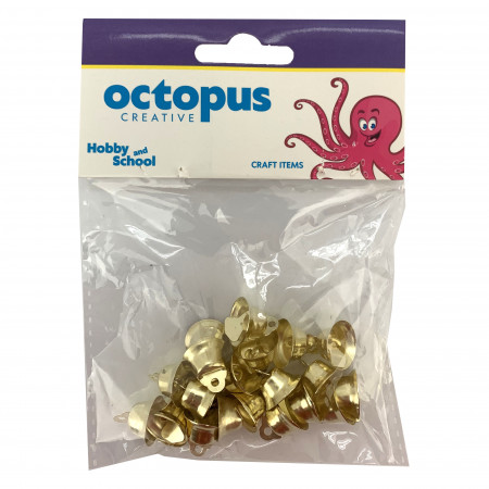 DEKORATIVNI ZVONČIĆI ZLATNI 14mm 20kom UNL-2434 OCTOPUS 