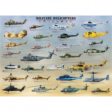 PUZZLE 1000 DELOVA 6000-0088 MILITARY HELICOPTERS 