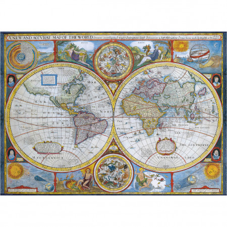 PUZZLE 1000 DELOVA 6000-2006 ANTIQUE WORLD MAP 