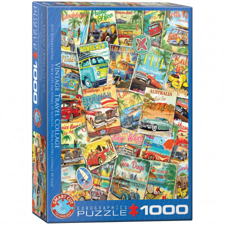 PUZZLE 1000 DELOVA 6000-5628 VINTAGE TRAVEL COLLAGE 