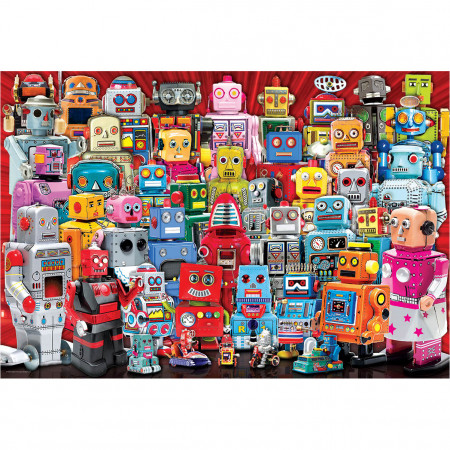 PUZZLE LUNCH BOX  9100-5827 ROBOTS 