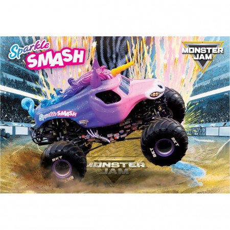 PUZZLE LUNCH BOX  9100-5947 SPARKLE SMASH - MONSTER JAM 