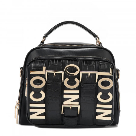 TORBA NICOLE LEE P17202 LOGO BLACK SS2025 