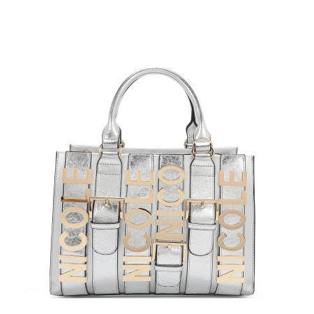 TORBA NICOLE LEE P17203 LOGO WHITE SS2025 