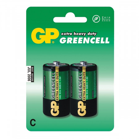 BATERIJE GP GREENCELL 2/1 R14 1.5V 14GU2 