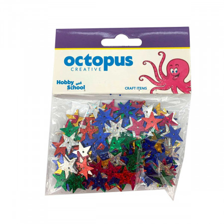 DEKORATIVNE KONFETE ZVEZDE 15X15mm 14g OCTOPUS UNL-0834 