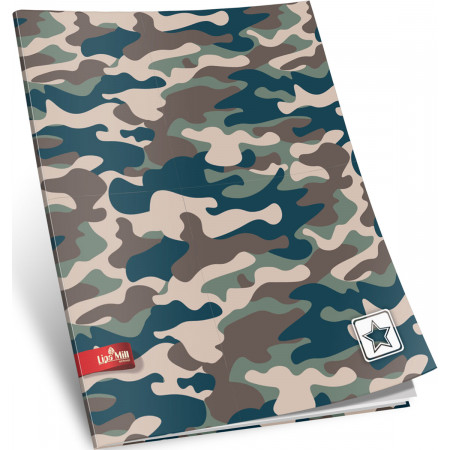 SVESKA A4 SITNI KARO 42L MILITARY 