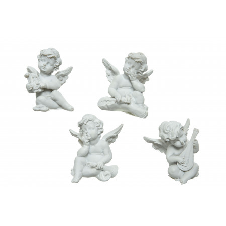 FIGURA UKRASNA ANĐEO BELI 6.5X6X6.5CM 53.0432 