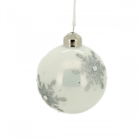 KUGLA NOVOGODIŠNJA STAKLENA 8CM BOJA 061671 