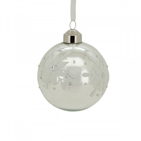 KUGLA NOVOGODIŠNJA STAKLENA 8CM BOJA 061671 