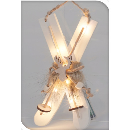UKRAS NOVOGODIŠNJI SKIJE SA LED SVETLOM 22CM DH8042450 