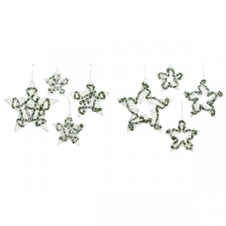 DEKORATIVNI UKRAS ZVEZDA METALNA BELA 30X0.5CM 380415 