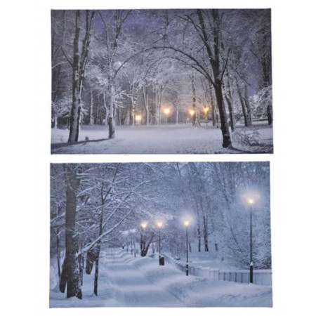 SLIKA ZIDNA NOVOGODIŠNJA SA LED SVETLOM 1.5X38X58CM 485485 