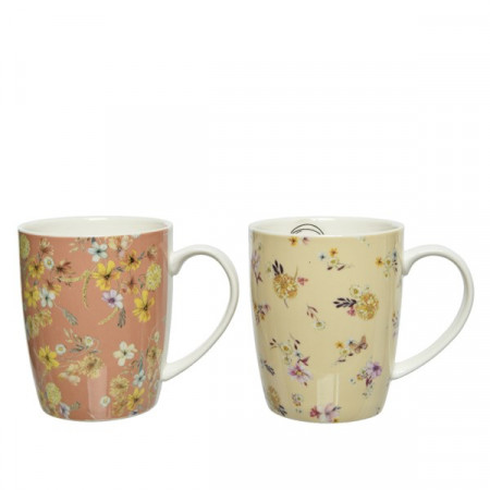 ŠOLJA PORCELANSKA CVETNA 12.3X8.5X10CM 82.5438 