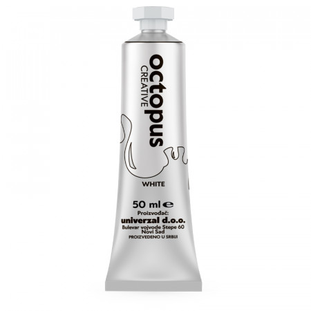 TEMPERA KOMADNO BELA 50ml OCTOPUS UNL-0591 