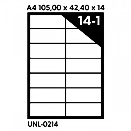 NALEPNICE A4 OCTOPUS 105X42,4 100/1 14 NALEPNICA UNL-0214 